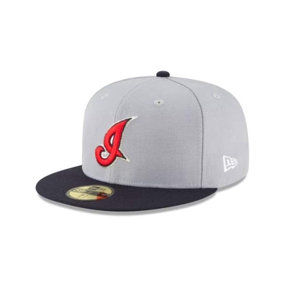 Cleveland Indians Gorra | New Era MLB 2002 Cooperstown Wool 59fifty Fitted Cap Mexico - Grises